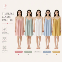 Robe de nuit pour femme en modal côtelé respirant à fines bretelles, idéale pour la détente et le sommeil à la maison, directement de l'usine, faible MOQ