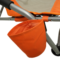 Chaise pliante portable légère en tissu Oxford avec dossier réglable pour la plage, la piscine et la randonnée