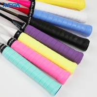 OEM raket tenis pantai Overgrip tahan lama, pita pegangan raket Padel perekat bahan PU