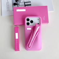 Étui pour téléphones Apple, style rouge à lèvres et brillant à lèvres Rhod, silicone, couverture intégrale pour iPhone 11/12/13/14/15/16 Pro Max et Plus