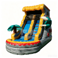 Tobogán Acuático Inflable de PVC FUN BOUNCE T-rex, Portátil, para Uso Comercial