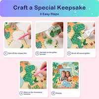 Kit de décoration de cadre photo fait main, ensemble d'accessoires DIY pour cadre photo à paillettes pour loisirs créatifs d'enfants, art des pierres précieuses, cadeau d'anniversaire pour filles