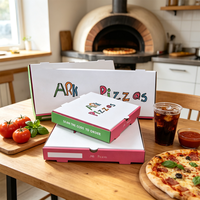 Cajas de pizza de flauta E impresas en colores SP3163 (rectángulo/cuadrado)-embalaje corrugado