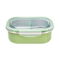Boîte à lunch isotherme à double paroi sous vide de 980 ml, qualité alimentaire, 2 compartiments, pour la maison et la rentrée scolaire