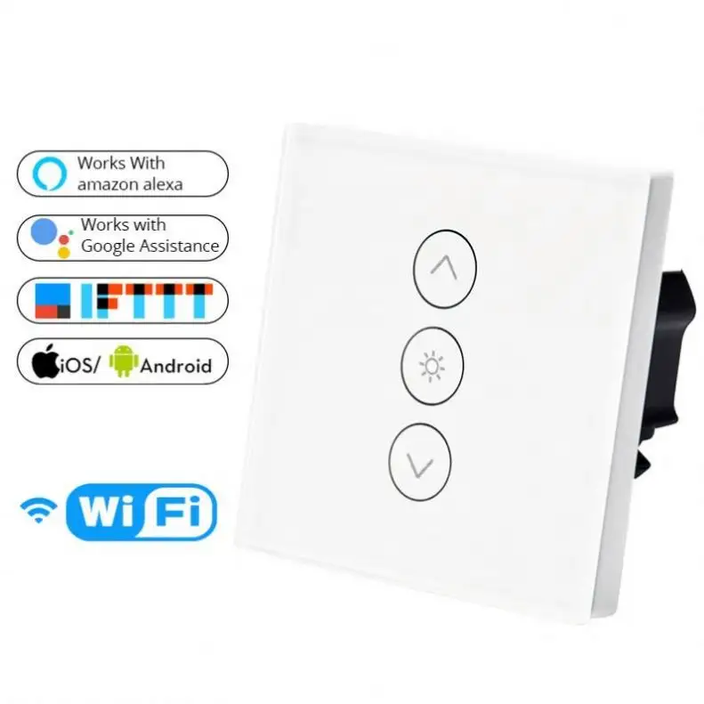 EU UK standard 2021 new wifi light switch led light dimmer switch smart home system work with TUYA app in smart phone