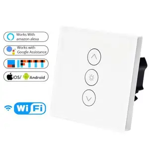 REINO UNIDO padrão DA UE 2020 nova wifi interruptor de luz diodo emissor de luz dimmer switch smart home sistema de trabalho com TUYA aplicativo em telefone inteligente