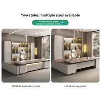 Ensemble de bureau et chaise modulaires en L de luxe haut de gamme pour mobilier de bureau de direction