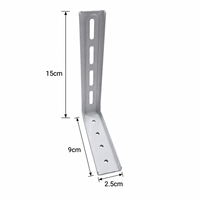 Supports muraux robustes pour tringle à rideaux, supports en L blancs compatibles avec les rails muraux et de plafond pour la chambre