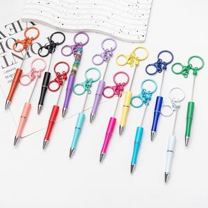 Diy Rotating Medium Oil Ballpoint <b>Pen</b> Portable Keychain Beaded <b>Pen</b> Handmade Decorative Ballpoint <b>Pen</b> Promotion Custom Logo - Product Image 2