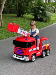 Übergroße Kinder Elektroauto Geländewagen Fernbedienung Feuerwehr auto Auto - Product Image 3