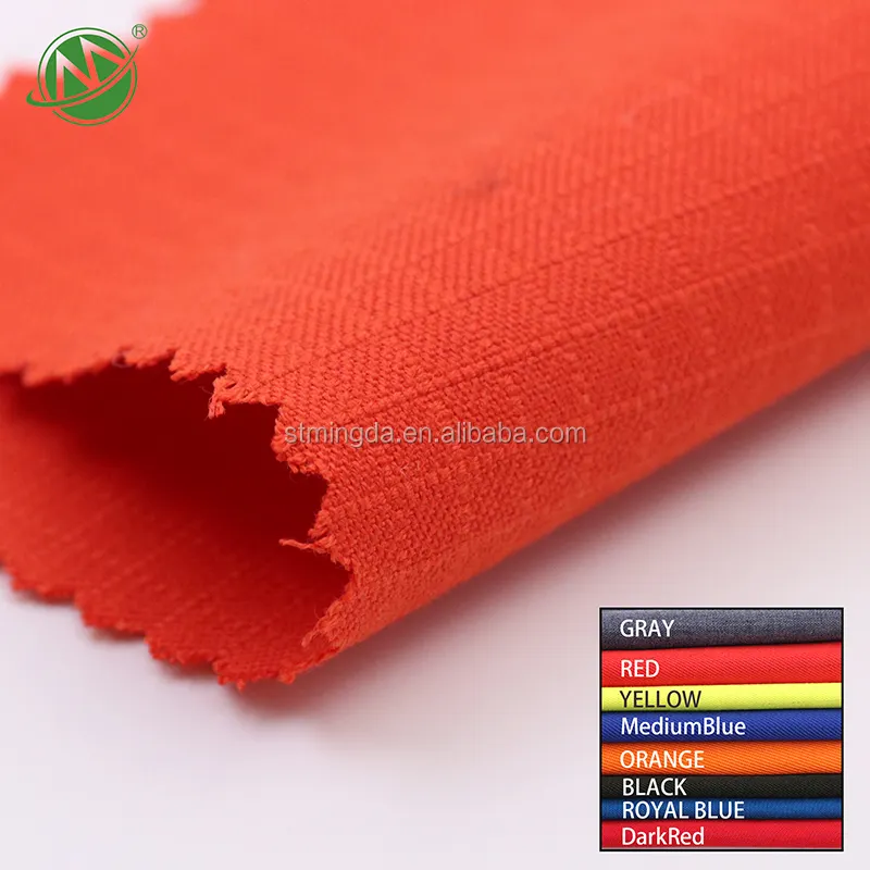 woven aramid fabric Red 54% modacrylic 35% cotton 10% aramid 1% carbon fireproof fabric for gloves