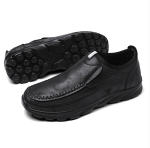 Skin Friendly Thick PU Sole <b>Oversized</b> Mens Flat Walking Style Moccasins Shoes Loafer Mesh Lining Fashion Trend Spring Summer - Product Image 4
