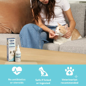 Gotas Faciales para Gatos con 0.2% de MicroSilver BG y 1% API para Acné, Problemas de Oídos y Ojos en Gatos - Seguro para Gatos y Perros - Product Image 6
