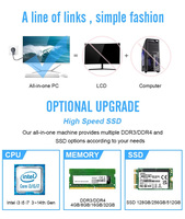 OEM ODM 24 Inch Intel N100 All-in-One PC 8GB 256GB Business Office Desktop Computer for Bulk Orders