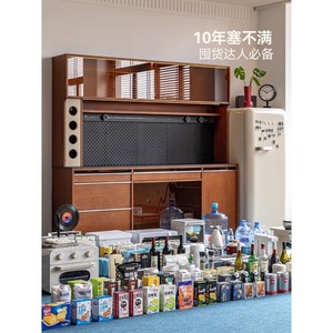 Aparador de Madera Maciza Estilo Retro Italiano, Mueble de Almacenamiento para Sala de Estar, Mueble Vintage para Cafetería - Product Image 4