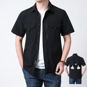 Chemises de construction à boutons pour hommes chemisier de pêche rafraîchissant tenue de randonnée à séchage rapide vêtements de mécanicien d'été chemise de travail - Product Image 4