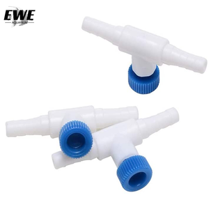 EWE-bomba de aire de 2 vías para tanque de peces, accesorios para acuario, válvula de Control de forma en T, Conector de manguera de plástico para tubo de aire de 4 mm - Product Image 1