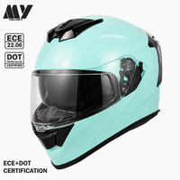 Casque de moto intégral à double visière MY FF936 ABS - Équipement de conduite professionnel certifié DOT/ECE