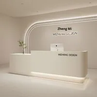 Comptoir de caisse pour magasin de vêtements Salon de beauté et bureau-Panneau de densité au design moderne minimaliste mat Stockage certifié E1
