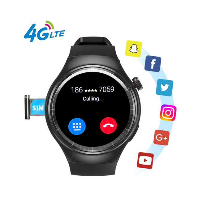 New 4G Smartwatch with GPS Navigation Silica Gel Band SDK API Heart Rate Monitor Voice Call & WiFi
