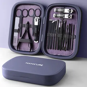 New 18 In 1 Manicure Set Nail Clippers Pedicure Kit Stainless Steel Manicure Tools Grooming Kit For Nail Care With Premium Case