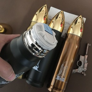 Botol air <span class=keywords><strong>Tumbler</strong></span> peluru dinding ganda baja tahan karat cangkir peluru emas Logo Laser kustom pabrik 16oz sublimasi jumlah besar