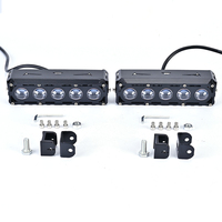 Phare LED à cinq lentilles en rangée droite, trois couleurs (blanc, rouge, jaune) en option, faisceau complet, kit de montage pour moto tout-terrain