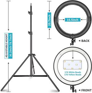 Anillo <span class=keywords><strong>de</strong></span> <span class=keywords><strong>Luz</strong></span> LED <span class=keywords><strong>NEEWER</strong></span> RP20-B <span class=keywords><strong>de</strong></span> 20 Pulgadas con Soporte y Soporte para Teléfono para Youtube, TikTok - Product Image 2