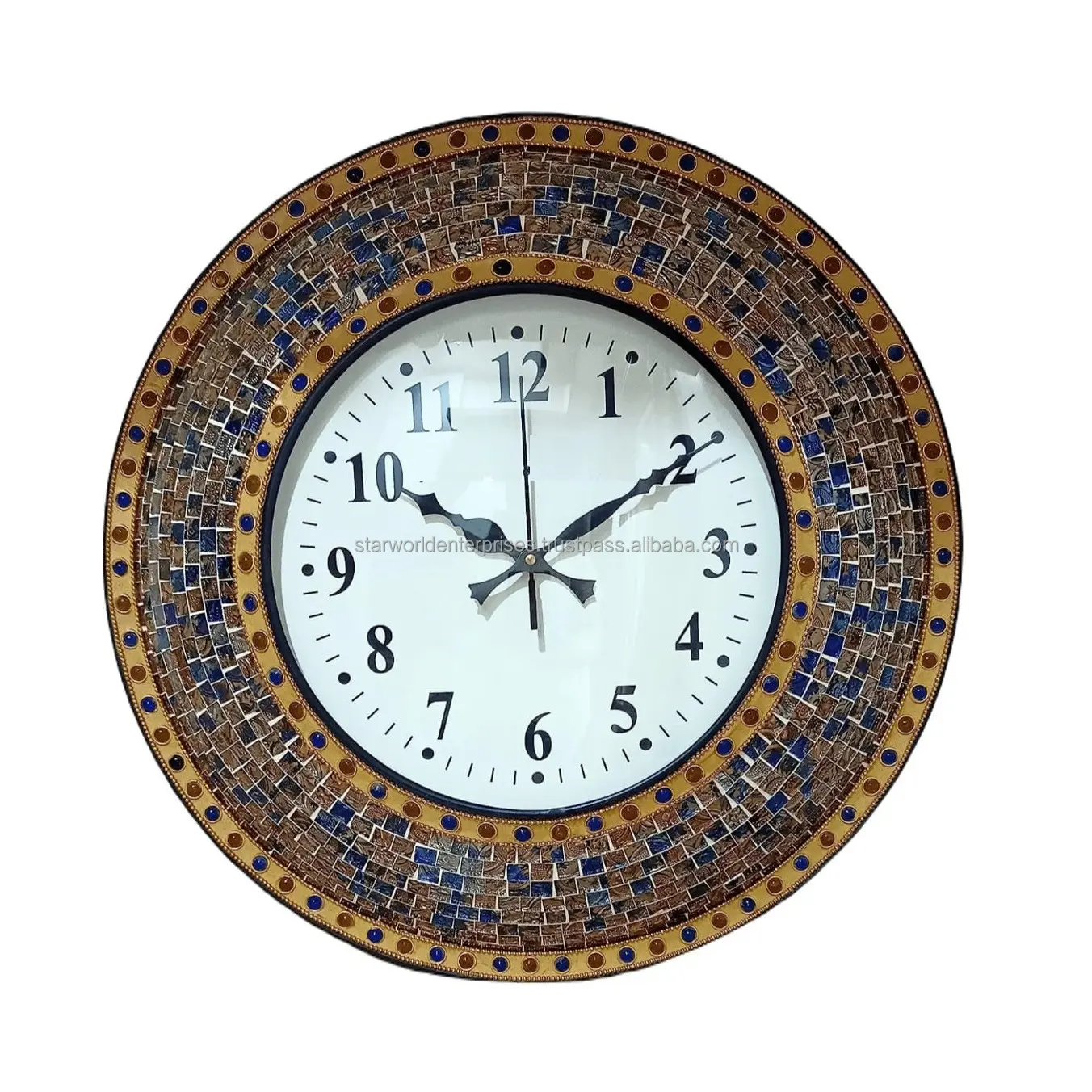 Standard Quality Round Shape Metal Wall Clock for Time Use and Wall Decoration Available at Affordable Price
