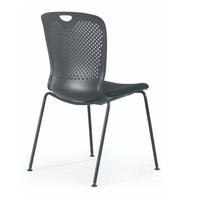 Chaise de bureau ergonomique moderne, chaise de conférence empilable confortable pour la réception, le salon, l'école, l'hôtel, la salle à manger