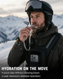 Gilet de course réfléchissant avec poche pour téléphone tactile et poche pour poche à eau, sac de poitrine d'hydratation réglable pour hommes - Product Image 3