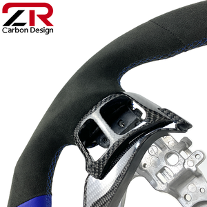 Volant en cuir pleine fleur et fibre de carbone pour Lexus IS RC <span class=keywords><strong>GS</strong></span> NX <span class=keywords><strong>500</strong></span> 350 300h 250 200 ES300 GS350 F Sport 2013-2025 - Product Image 2