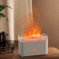 Diffuseur d'huiles essentielles électrique miniature 2026 en plastique, flamme colorée, humidificateur ultrasonique à faible bruit pour voiture