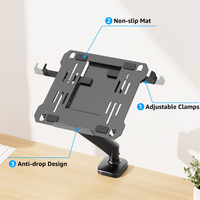 MOUNTUP Bras de plateau pour ordinateur portable réglable en métal 12 ''-17'' supportant jusqu'à 5kg/11lbs avec plateau de souris confortable