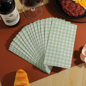Checkered <b>Paper</b> Napkins 330x330mm Disposable For Themed Party Use - Product Image 4