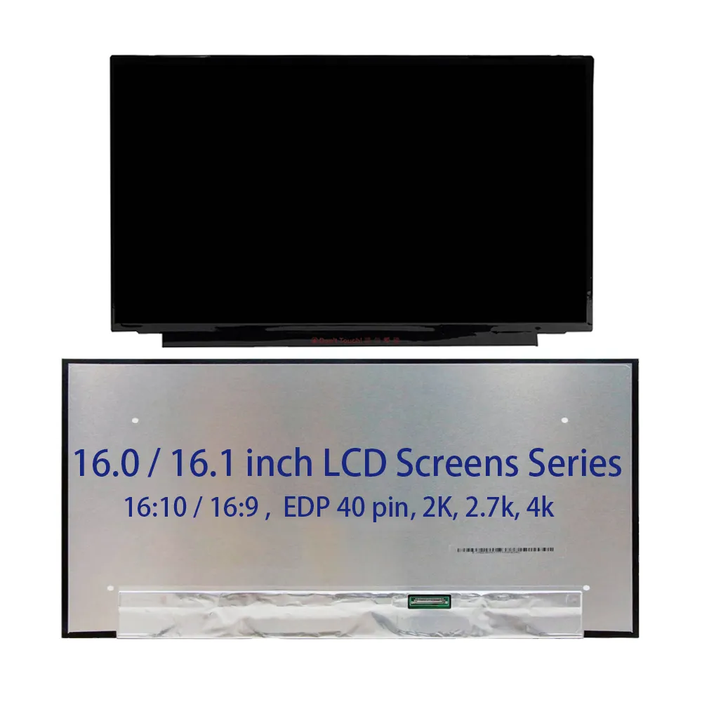 Suku cadang Laptop 16.0 16.1 inci layar LCD Laptop pengganti 2K 4K 1920x1080 2560x1600 2560*1400