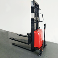 Chariot élévateur semi-électrique à batterie au plomb-acide en acier Newton de haute qualité, pneus en polyuréthane, certifié CE ISO, autoporté