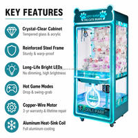 Máquina de garras Riteng para peluches, juego de arcade operado con monedas, máquina de grúa de garras para juguetes de peluche al por mayor