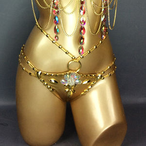 Самба карнавальные провода бюстгальтер и трусики 2 шт./компл. разноцветные камни Bellyqueen горячий сексуальный танец живота для женщин костюм - Product Image 6