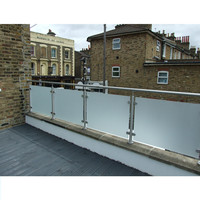 Balustrade de poteau en acier inoxydable garde-corps en verre