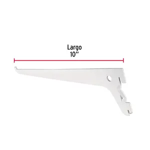 Master with 100 units <b>White</b> flat <b>bracket</b> for single zipper, 25cm, FIERO - Product Image 3
