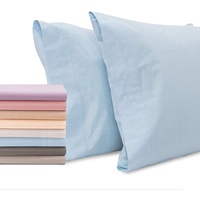 Taies d'oreiller en coton 100% doux, 200 fils, couleur unie, 300 fils, carré, collection hôtel, housse de coussin