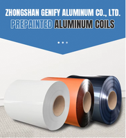 Bobine de tôle d'aluminium prélaquée colorée pour la construction de gouttières et de descentes d'eau, écologique