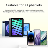 Pena Stylus Magnetik Dua Ujung Buatan Pabrik, Pensil Kain Disk Pasif untuk Menulis di iPad, Tablet, Ponsel, Layar Sentuh Kapasitif, Logam