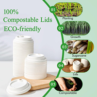 Gobelets jetables en bagasse de haute qualité – Logo personnalisé, biodégradables et écologiques, 8oz/12oz/16oz pour mariages et fêtes en extérieur