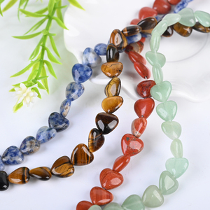 Vente en gros à bas prix de mini-perles en forme de cœur en cristal de quartz rose pour la fabrication de bijoux - Product Image 4