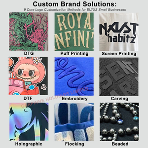 Sudadera con Capucha Personalizada con Hombros Caídos, Sudadera con Capucha para Hombre con Cuello Alto, Bordado 3D y Logotipo Serigrafiado - Product Image 6