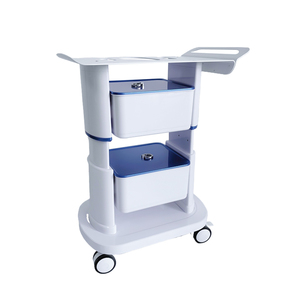 Nouvelle chariot de salon multifonctionnel moderne à double tiroir et 4 roues, chariot mobile pour instruments de beauté, rotation à 360 degrés, pour hôtel et restauration - Product Image 5