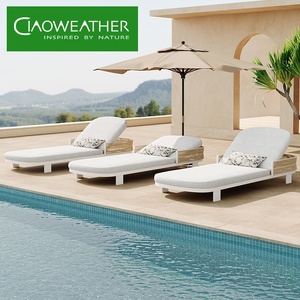 Chaise longue de patio en métal, chaise de plage, lit de repos, mobilier d'extérieur, <span class=keywords><strong>transat</strong></span> en aluminium, chaises longues d'extérieur - Product Image 3