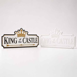 Letrero Metálico <span class=keywords><strong>King</strong></span> <span class=keywords><strong>of</strong></span> <span class=keywords><strong>the</strong></span> Castle, Decoración de Pared Vintage con Corona, Decoración Rústica para Cuarto de Hombre, Dormitorio u Oficina, Placa Metálica en Relieve - Product Image 2